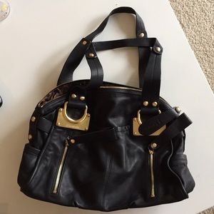 Genuine leather makowsky bag black